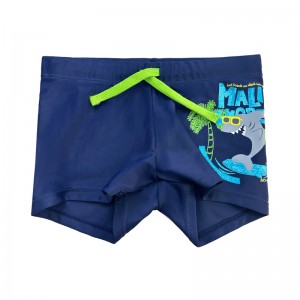 Drawstring Cartoon Design Solid Color Boy \\\\ s swim trunks