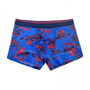 เด็กทารกสีน้ำเงิน Spider-Man พิมพ์ความสะดวกสบายขั้นพื้นฐาน Boy Underpants สีความคมชัดสี